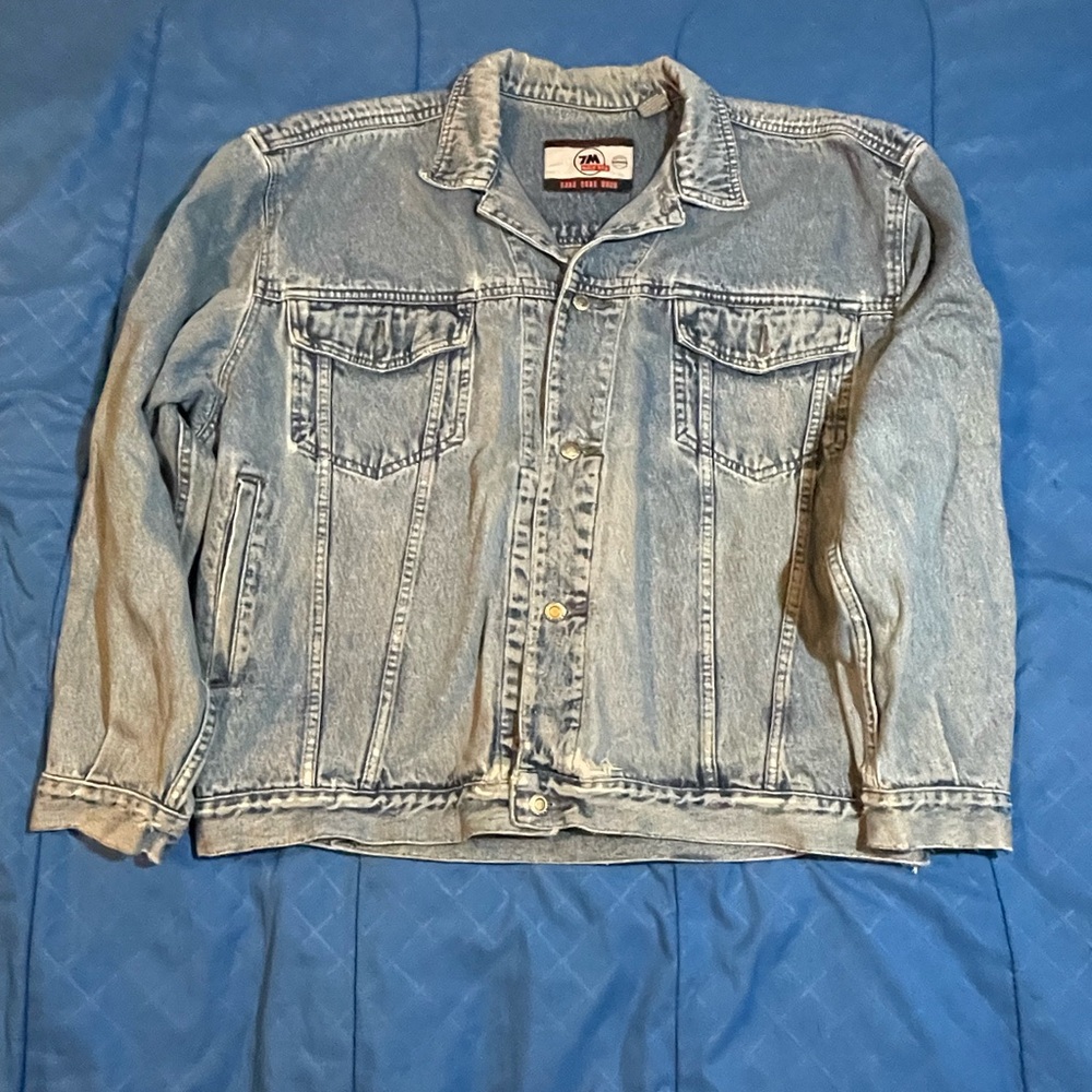 Vintage Bugle Boy Men's Jean Jacket Size Large Vintage Trucker 7M